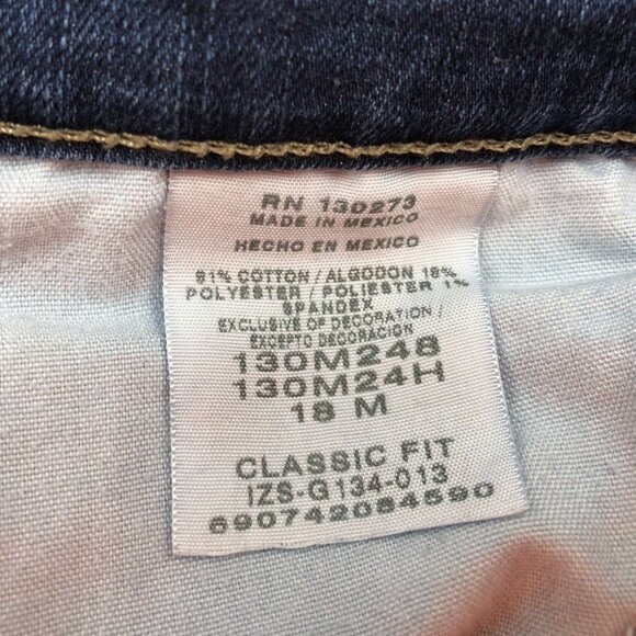 Riders By Lee Womens Jeans Size 18 Relax Fit Straight Leg Blue Denim Medium Wash - Picture 4 of 11